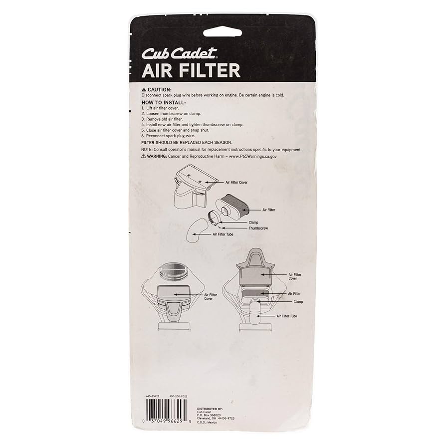 Amazon.com: CUB CADET 490-200-C022 Air Filter Ultima ZT1 ZT2